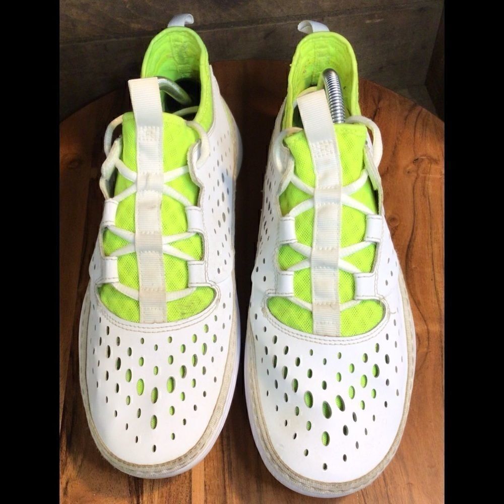 Nike White and Neon Green Athletic Shoes